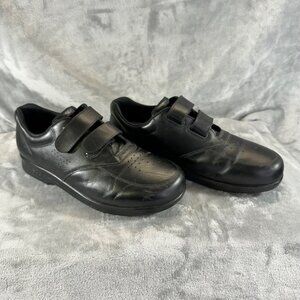 SAS Black Leather Mens Shoes Size 13W Tripad Comfort hoop and loop Strap